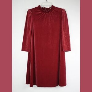 Time And Tru Women's Red Velvet Dress (M)